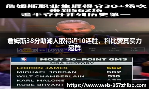 詹姆斯38分助湖人取得近10连胜，科比赞其实力超群